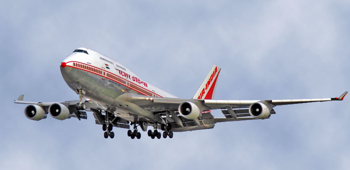 VT-EVA Air India Boeing 747-437 plane
