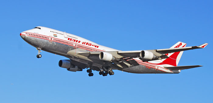 VT-EVB Air India Boeing 747-437 plane