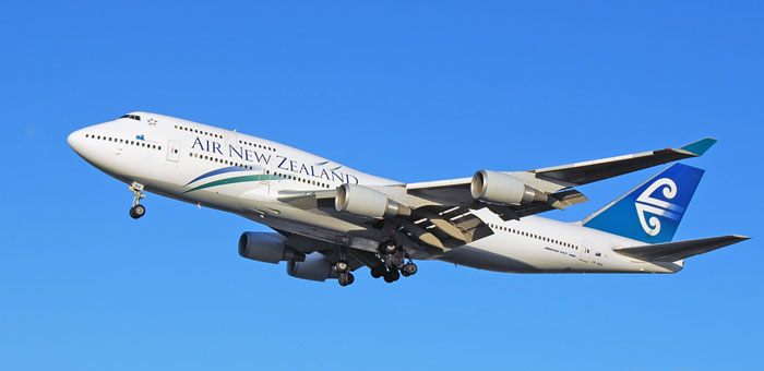 ZK-NBV Air New Zealand Boeing 747-419 plane