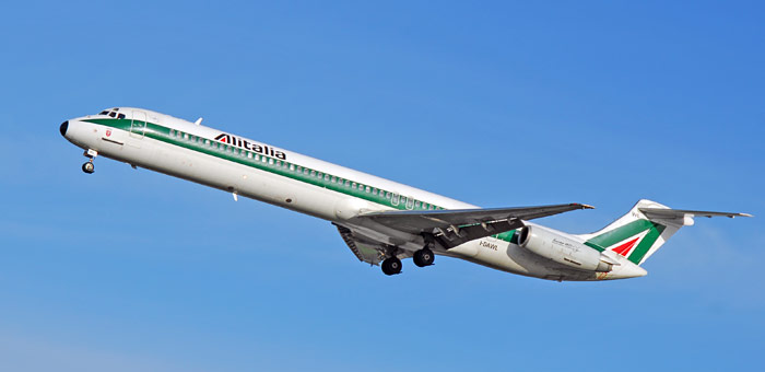 I-DAWL Alitalia McDonnell Douglas MD-82 plane