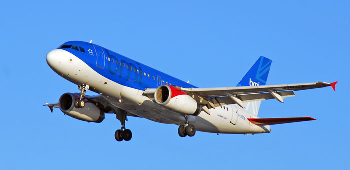 G-DBCA BMI British Midland Airbus A319-131 plane