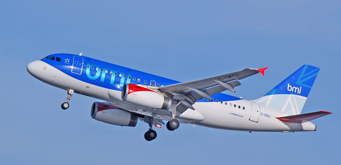 G-DBCI BMI British Midland Airbus A319-132 plane