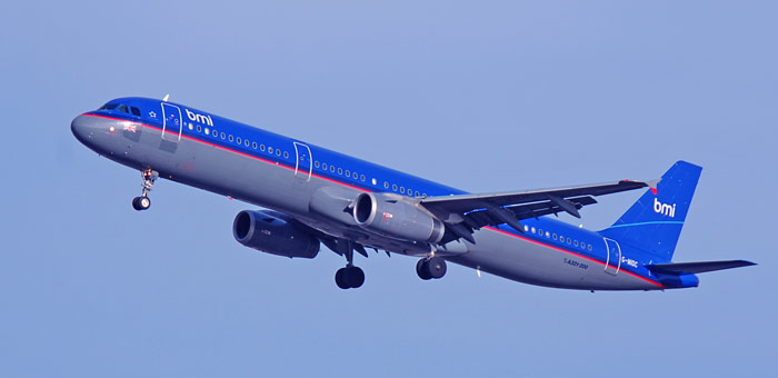 G-MIDC BMI British Midland Airbus A321-231 plane