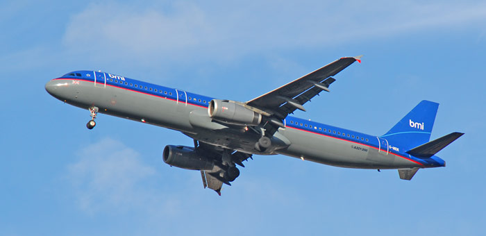 G-MIDK BMI British Midland Airbus A321-231 plane