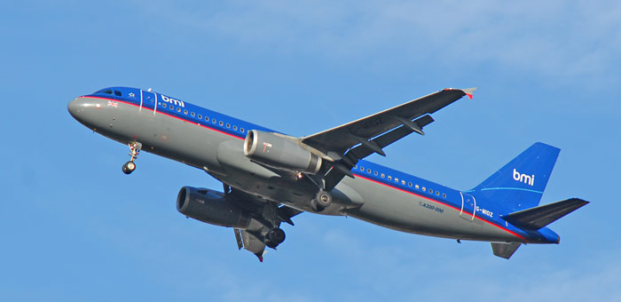 G-MIDZ BMI British Midland Airbus A320-232 plane