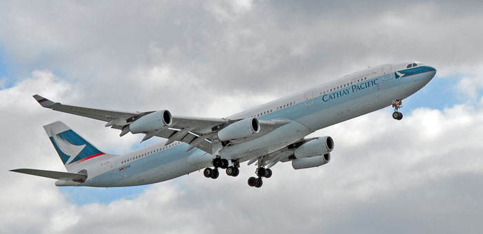 B-HXN Cathay Pacific Airways Airbus A340-313X plane