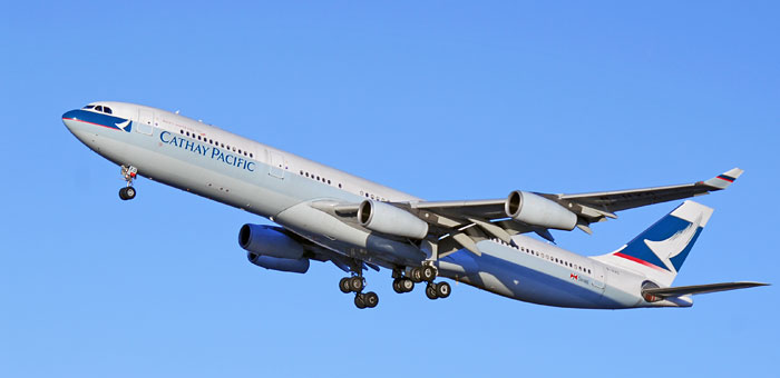 B-HXO Cathay Pacific Airways Airbus A340-313X plane