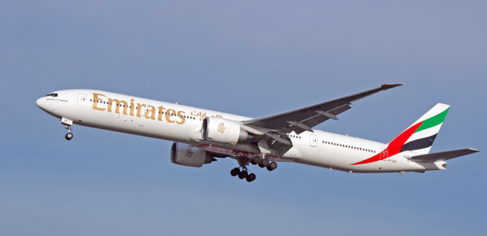 A6-EBR Emirates Boeing 777-31H/ER plane