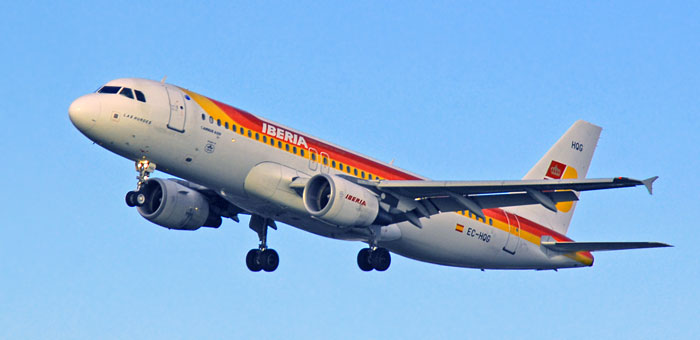 EC-HQG  Iberia Airbus A320-214 plane