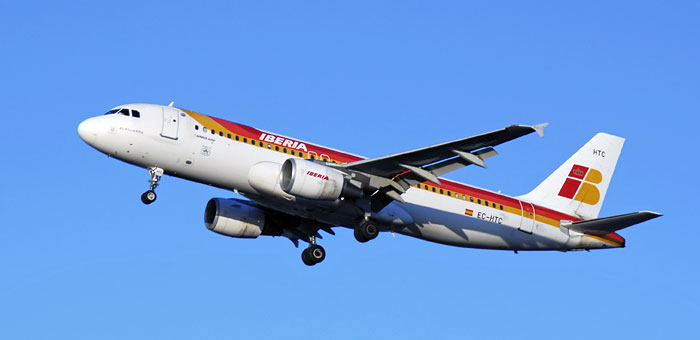 EC-HTC Iberia Airbus A320-214 plane