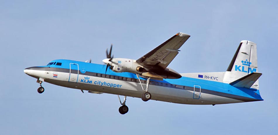 PH-KVC KLM Fokker 50 plane