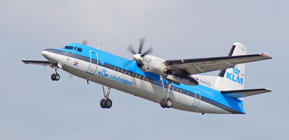 PH-KVG KLM Fokker 50 plane