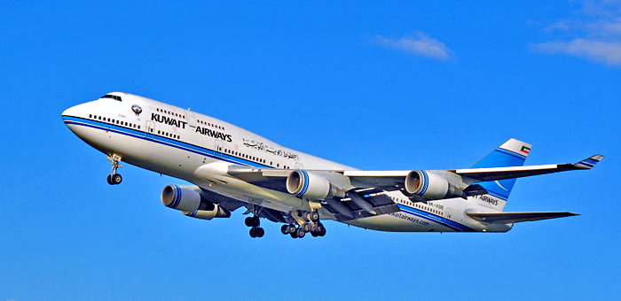9K-ADE Kuwait Airways Boeing 747-469M plane