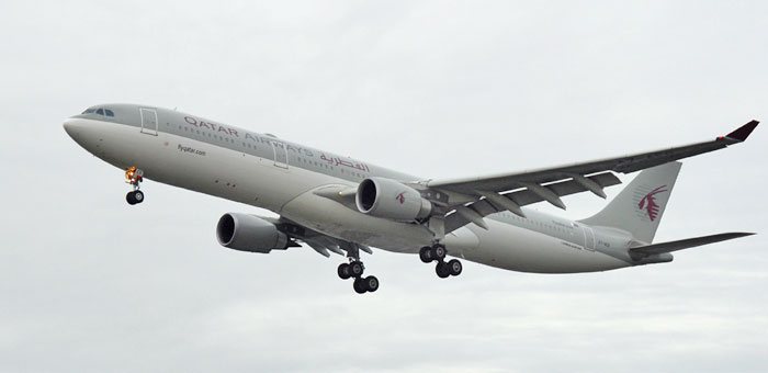 A7-AEB Qatar Airways Airbus A330-303X plane