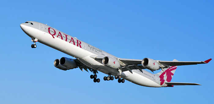 A7-AGA Qatar Airways Airbus A340-642X plane
