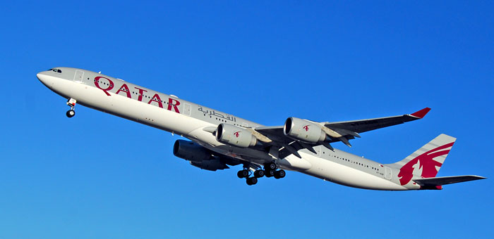 A7-AGB Qatar Airways Airbus A340-642 plane