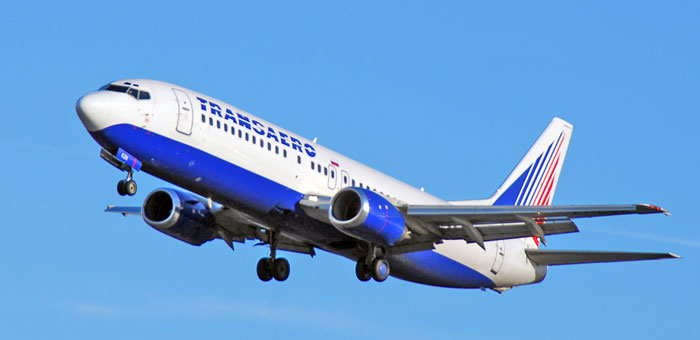 EI-CZK Transaero Airlines Boeing 737-4Y0 plane