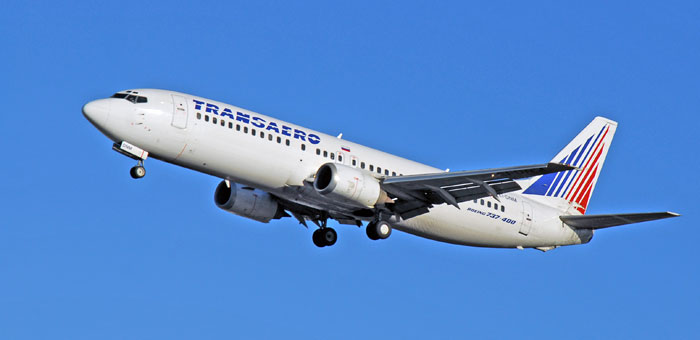 EI-DNM Transaero Airlines Boeing 737-4S3 plane