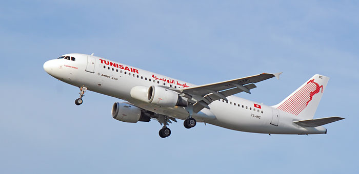 TS-IMC Tunisair Airbus A320-211 plane