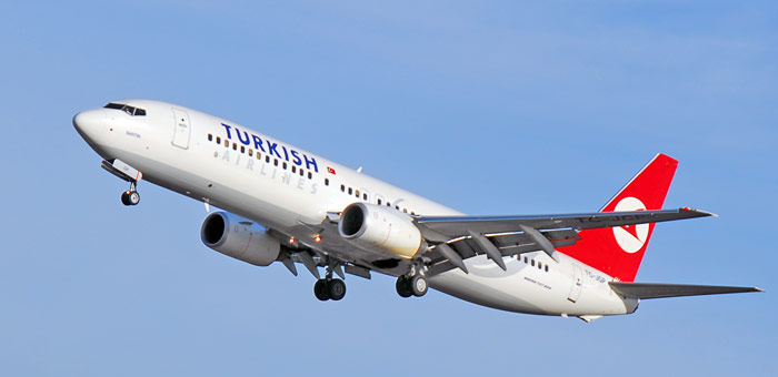 TC-JGP Turkish Airlines Boeing 737-8F2 plane