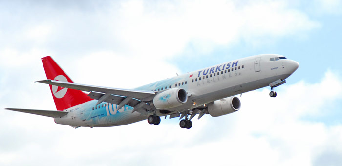 TC-JGU Turkish Airlines Boeing 737-8F2 plane