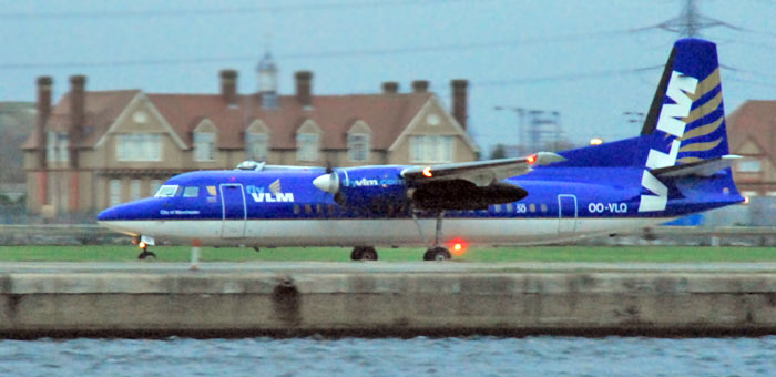 OO-VLQ VLM Airlines Fokker 50 plane