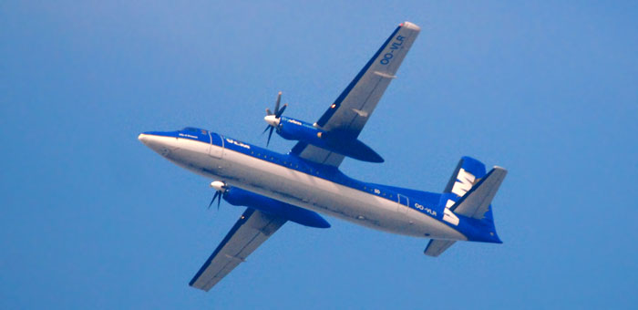 OO-VLR VLM Airlines Fokker 50 plane